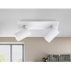 Trio Leuchten bar in metal, white, spotlight bar 2-bulb, exclusive
