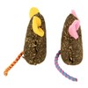Mousy Mayhem 2-Piece Compressed Catnip Mice Cat Toys, Pink &