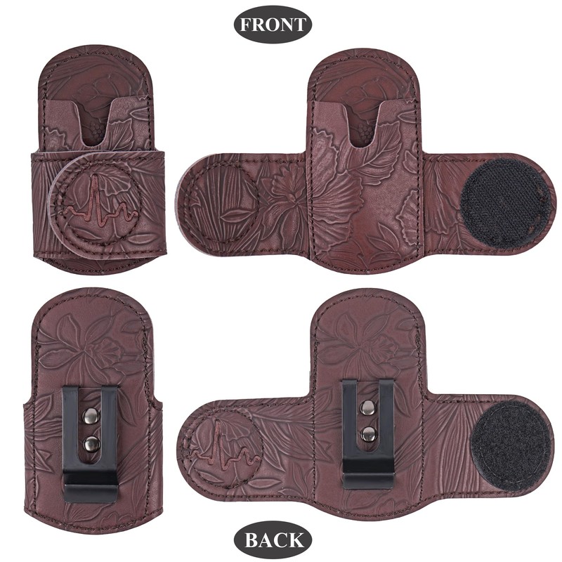 Mtzmy PU Leather Stethoscope Holder with Clip for All Models: