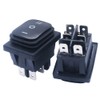 mxuteuk KCD4-203N-BK 2 Pieces Black Rocker Switch Waterproof Rocker Switch