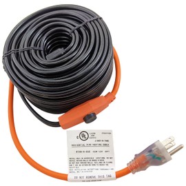 EX ELECTRONIX EXPRESS 60 Foot Pipe Heating Cable, Turns On and Off Automatically using Built-in Thermostat, Protects Pipes from Freezing, 120V, 420W - by EX ELECTRONIX EXPRESS
