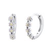 POTOPYY Daisy Earrings for Women 925 Sterling Silver Hoop Earrings