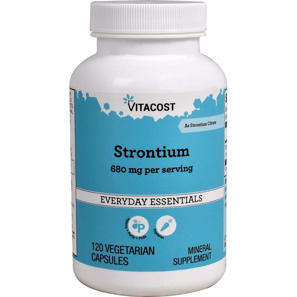 NSI Strontium - 680 mg per Serving - 120 Vegetarian Capsules