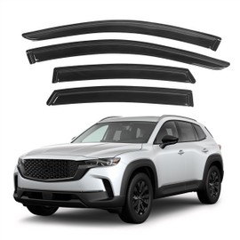 KPY Window Visor Compatible with Mazda CX-50 2023-2024 (CX50), 4PC Rain Guard Side Window Vent Deflectors Tape-On Style, 2023 2024