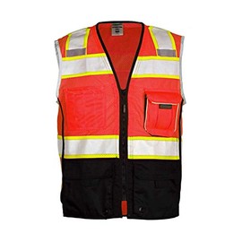 Kishigo Premium Black Series Black Bottom Class 2 Vest M Fluorescent Red (1715)