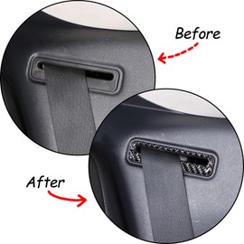 TOYCIDFG Car Seat Belt Panel Sticker Frame Cover Trim for Mitsubishi Eclipse 2006-2011, Carbon Fiber Car Interior Decoration Accessories