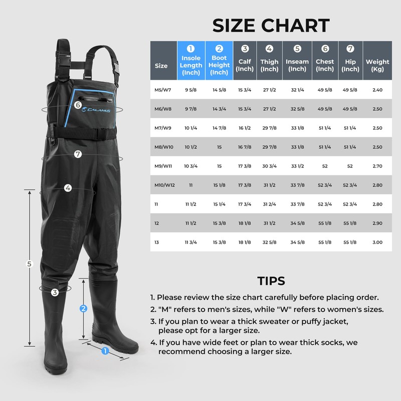 Calamus WaveWalker Fishing Waders for Men & Women, 100% Waterproof
