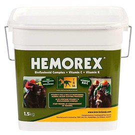 Thoroughbred Remedies TRM Hemorex Powder Horse Feed Supplement | Contains Vitamin C, Vitamin K, and Bioflavinoids for Healthy Blood Vessels and Lungs - 1.5 kg
