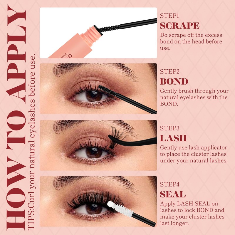 Higu clace DIY Eyelash Extensions, 320 Pieces 30D + 40D