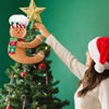 RINOLY Gingerbread Tree Topper,Gingerbread Christmas Decoration,Plush Stuffed Gingerbreads Man Ornaments