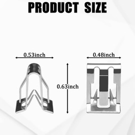 BEYPOVK 15PCS Car Dashboard Trim Clips, Front Console Dashboard Metal Retainer Clips, Auto Interior Trim Clips Fastener Replacement, Dashboard Accessories Dash Console Trim for Most Cars Trucks SUVs