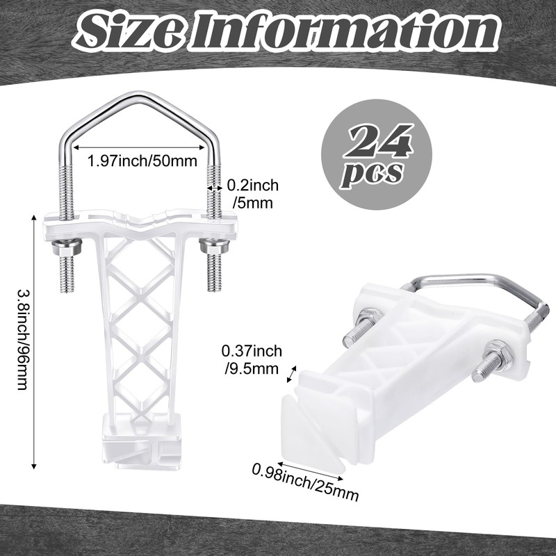 Tondiamo 24 Pcs Tube Post Insulator, Electric Fence T Post