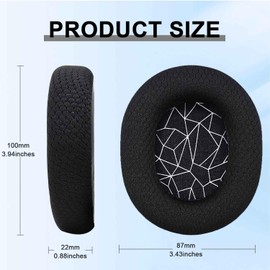 Replacement Ear Pads for SteelSeries Arctis 1/3/5/Arctis 7/7+/7P/7P+/7X/7X+/9/9X/Pro/Prime Headphones, Ear Cushions, Headset Earpads, Ear Cups Cover with High-Density Foam (Black&White)