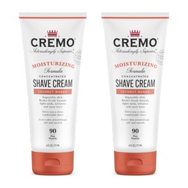 Cremo Coconut Mango Moisturizing Shave Cream, Astonishingly Superior Ultra-Slick Shaving Cream for Women Fights Nicks, Cuts and Razor Burn, 6 Fl Oz (Pack of 2)