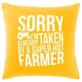 Hippowarehouse Sorry I'm Already Taken By A Super Hot Farmer Printed bedroom accessory cushion cover case 41x41cm
