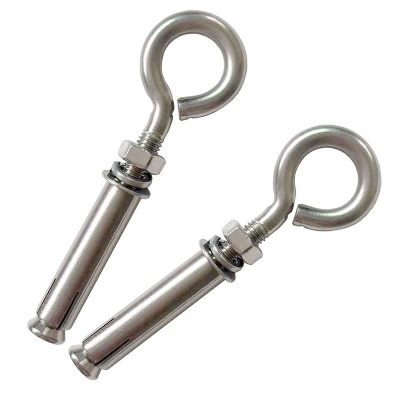 AIVOOF Concrete Eye Bolt,2 Pack M8 Stainless Steel Expansion Screws