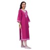Vidya - Camisón de algodón puro bordado, túnica, vestido, camisón,