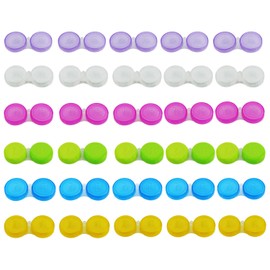 Yoogeer 30 Pack Colorful Contact Lens Case - Bulk Eye Lense Cases, Holder Container Case,6 Colors