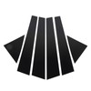 6pcs Window Pillar Post Trim Anti Scratch Glossy Black B