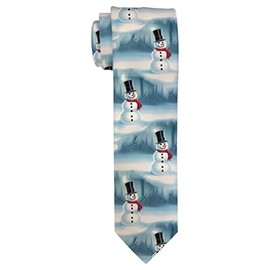 Snowman Christmas Novelty Tie Classic Winter Scene Snowman Necktie