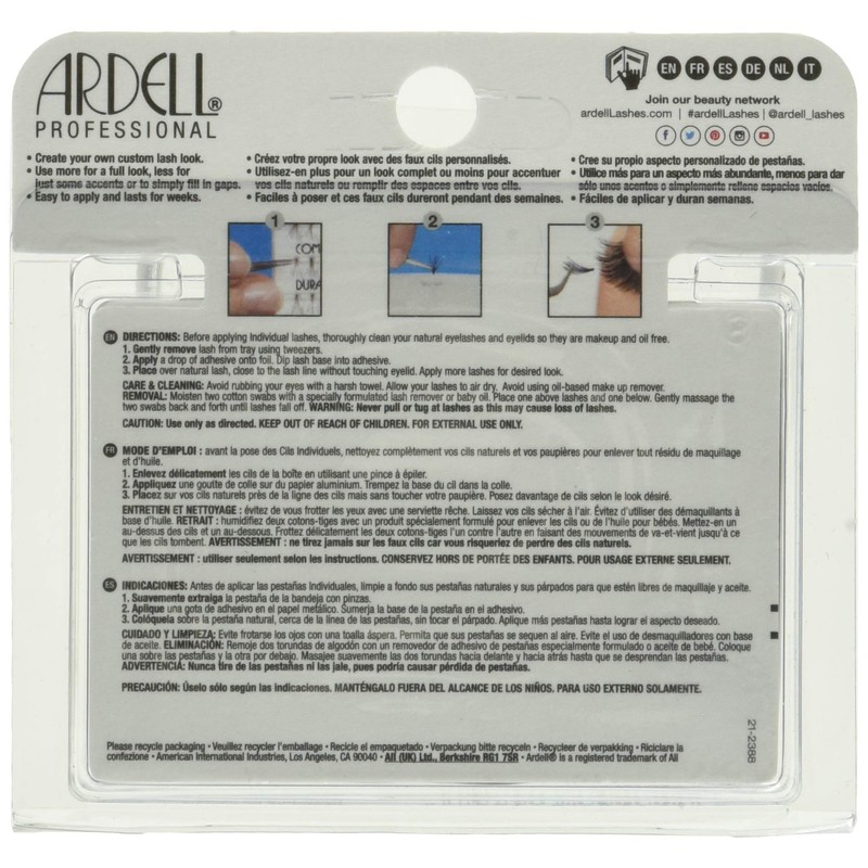 Ardell Knot-Free Individual Lash Double, Black, Medium
