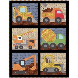 Riley Blake Vintage Caterpillar Collection, Premium Quilting Fabric, Perfect for Quilting, Crafting, Sewing Projects and More… (Construction Crew Quilt Pattern)