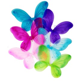 LOLASATURDAYS- Fairy Wings, Butterfly Wings, Fairy Wings Kids, Fairy Costume, Alas, Wings Costume, Tinkerbell Wings, Fairy Wings for Girls, Set of 6 (22" x 15")