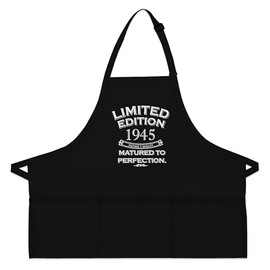 DCG PRINTWEAR Funny 80th Birthday Gift for Men – Born in 1945 Vintage Novelty Apron for Grandpa, Dad, or Husband – 80 Years Old Cooking or BBQ Present
