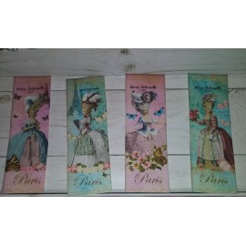 Unbranded 4 Marie Antoinette Paris Bookmarks Book Lovers Readers junk journal ephemera