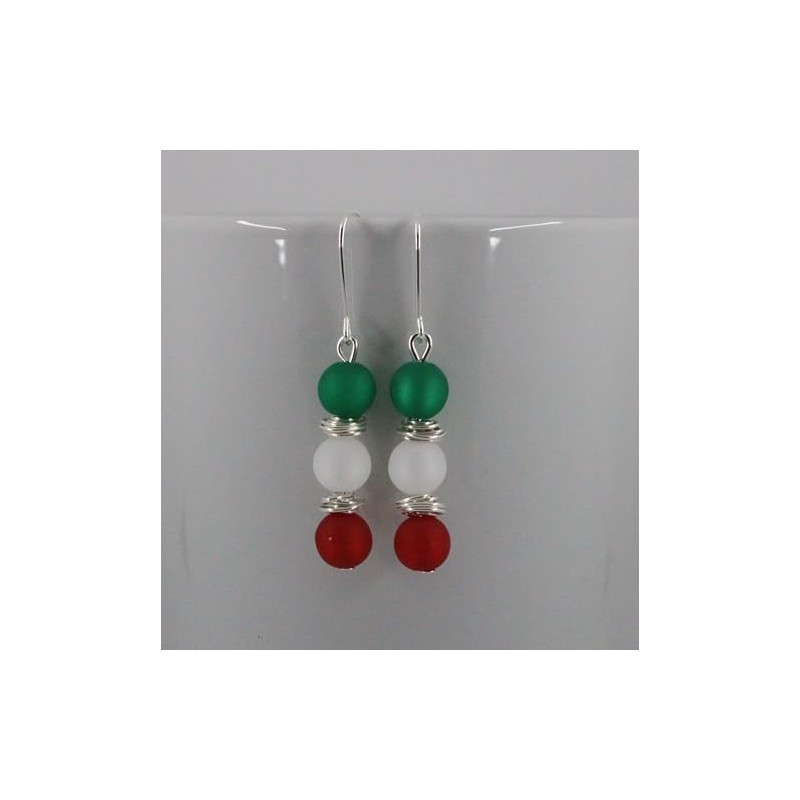 FAN-Ohrringe (Italien Grün-Weiß-Rot)