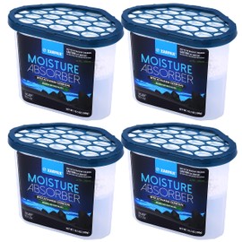 ZARPAX Moisture Absorber Activated Charcoal 10.5 oz/300g | Removes Moisture, Damp, Humidity & Odors | Odor Absorber | Moisture Trap for Bathroom, Closet, Kitchen & Small Spaces | Set of 4