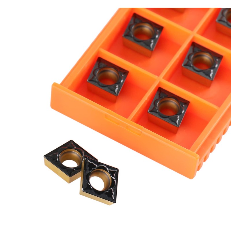 Accusize Industrial Tools Ccmt32.51-Md Cvd Insertos de carburo recubiertos Cvd,