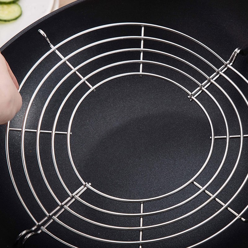 Wok Shelf, Kitchen Wok Fry Pan Pot Stainless Steel Shelfs