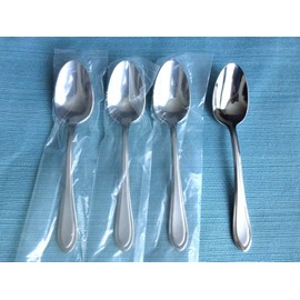 ONEIDA New Oneida JOANN /JOANNE Set of 4 Teaspoons Stainless Flatware (6 1/4")