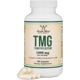 Double Wood Supplements TMG Trimethylglycine Supplement 1,000mg Per Serving, 180 Capsules