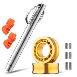 MAGICYOYO Unresponsive Yoyo Ball Bearings, Pack of 2 Golden Plated 10 Ball Yoyo Bearings and 6 Axles (8MM/10MM/12MM) + Bearing Remover