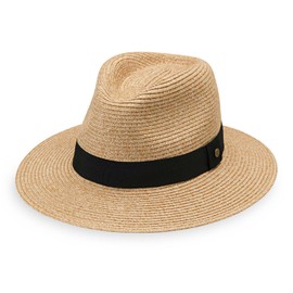 Wallaroo Hat Company Women’s Petite Palm Beach Fedora – UPF 50+ UV Protection Sun Hat, Packable, Adjustable, Small Size, Beige, XS/S