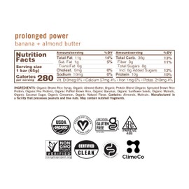 GoMacro MacroBar Organic Vegan Protein Bars - Banana + Almond Butter, (2.3 Ounce Bars, 12 Count)