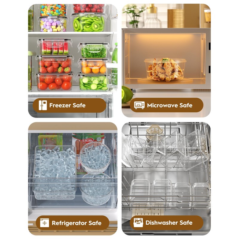 40 PCS Food Storage Containers with Lids Airtight (20 Containers