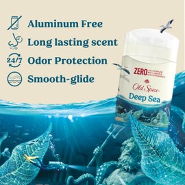 Old Spice Deodorant for Men, Aluminum-Free, Deep Sea Scent with Ocean Elements, 3 oz (Pack of 3)