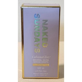 Naked Sundays Illuminating Cabana Glow Mineral Glow Serum Drops SPF 50 Exp 2/26