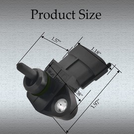 Middrivr 39300-2B000 Manifold Absolute Air Pressure Map Sensor Fits for Hyundai Accent Sonata Santa Fe Azera Equus Tucson Genesis Elantra Kia Cadenza Optima Rio Forte Rondo Soul Sportage 39300-2B100