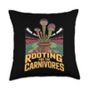 Rooting for Carnivorous Plants Venus Flytrap Enthusiast Throw Pillow
