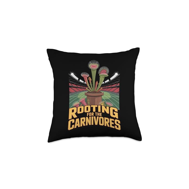 Rooting for Carnivorous Plants Venus Flytrap Enthusiast Throw Pillow