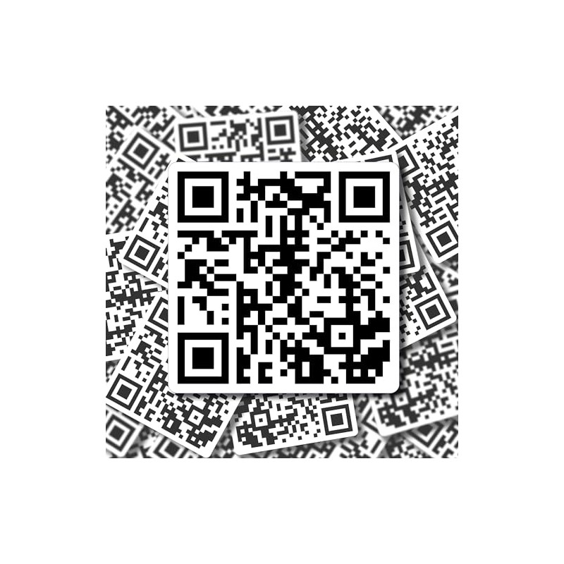 2 Rick Roll QR Code Vinyl Stickers Set - Prank