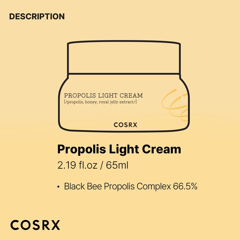 COSRX Full Fit Propolis Light Cream, 2.19 fl.oz / 65ml