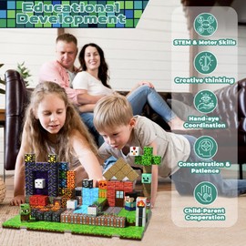 200PCS Magnetic Blocks - Magnet Blocks for Kids,Magnetic Building Blocks for Kid Ages 3 4 5 6 7 8, Stacking Magnets for 3-8 Kids, Birthday Gifts for 3-10 Years Old Boys Girls, STEM Learning Toy