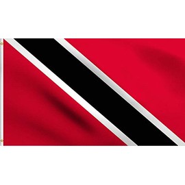 DMSE Trinidad and Tobago The Sun-Sea-Sand Banner Flag 2X3 Ft Foot 100% Polyester 100D Flag UV Resistant (2' X 3' Ft Foot)