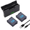 2-Pack Battery with 3-Channel Battery Charger Station for Hero 13/Mission