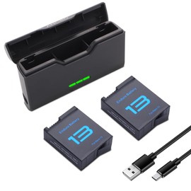 2-Pack Battery with 3-Channel Battery Charger Station for Hero 13/Mission
